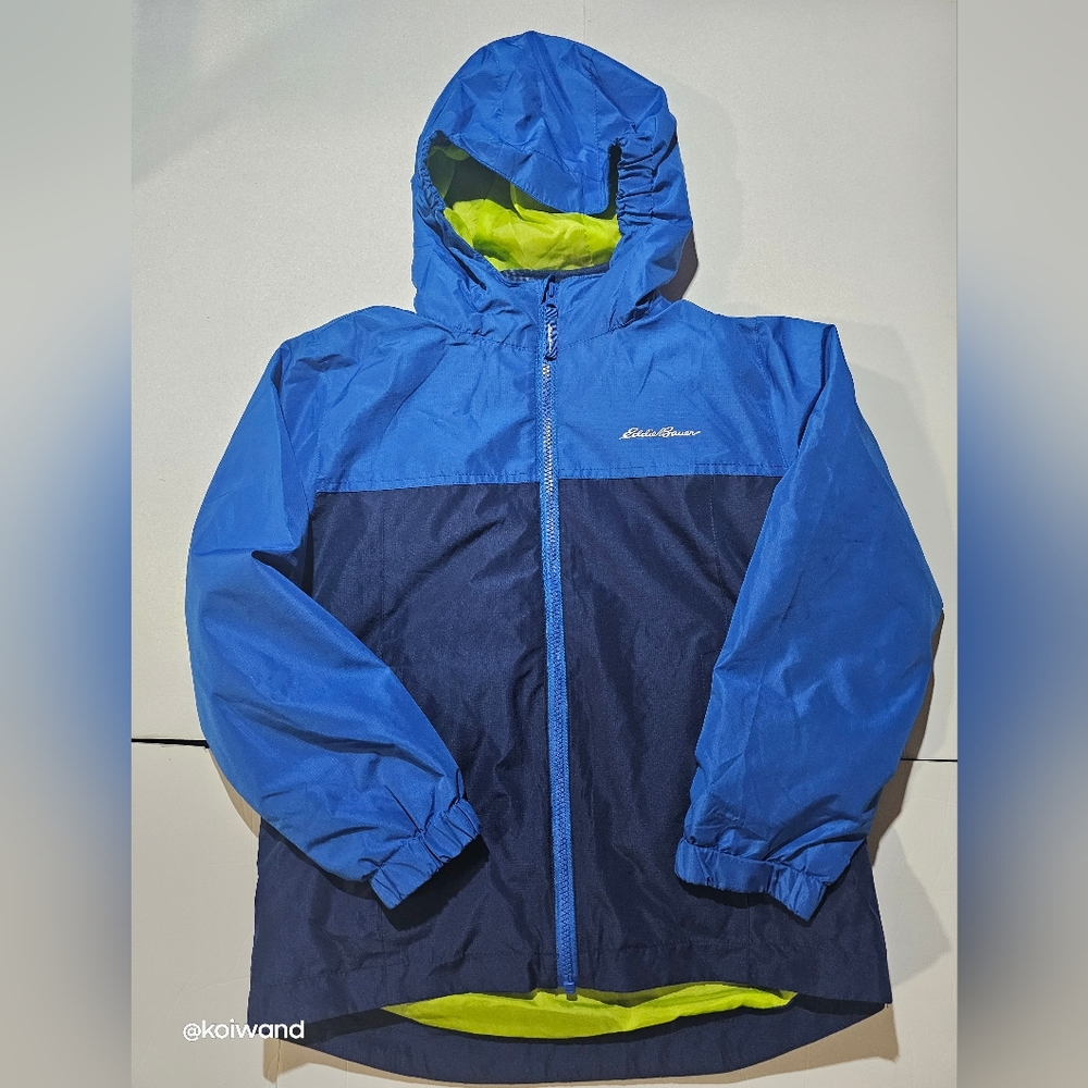 Eddie Bauer Blue and Green 2 in 1 Hooded Jacket Size S